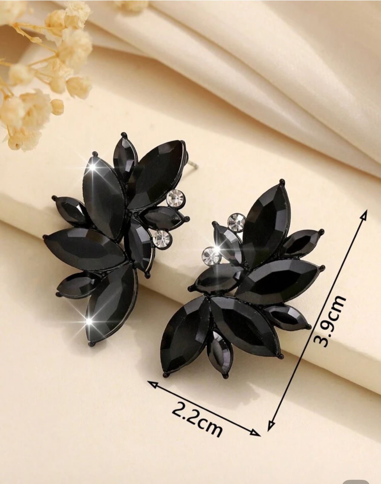 1 Pair Bohemian Alloy Inlaid Glass Diamond Fancy Earrings