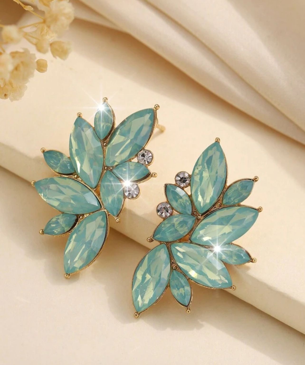 1 Pair Bohemian Metal Rhinestone earings
